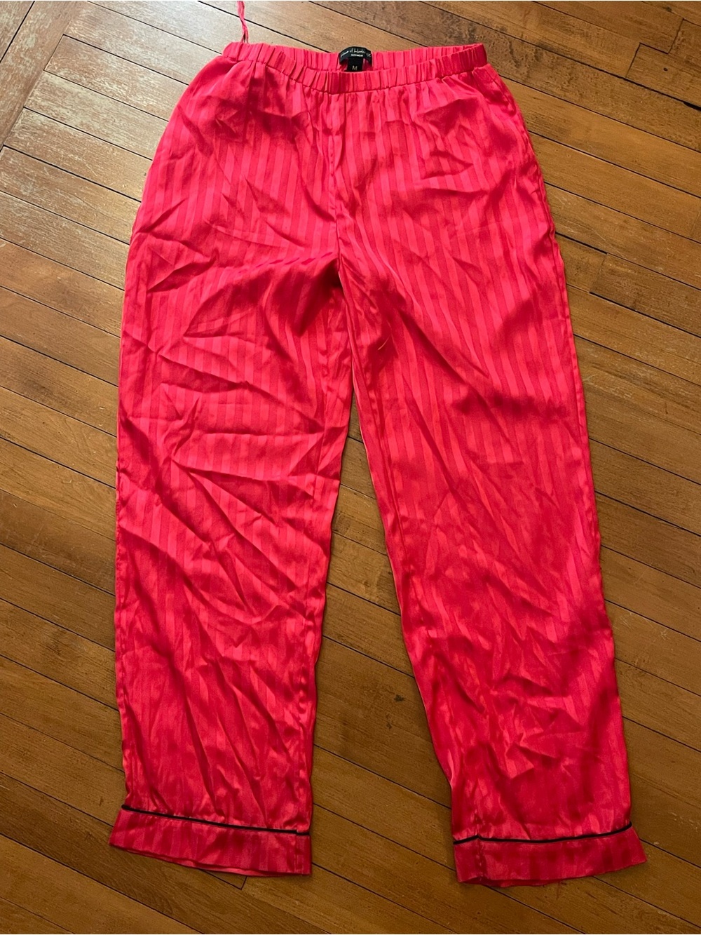 House of Harlow 1960 Red Satin Lounge Pants